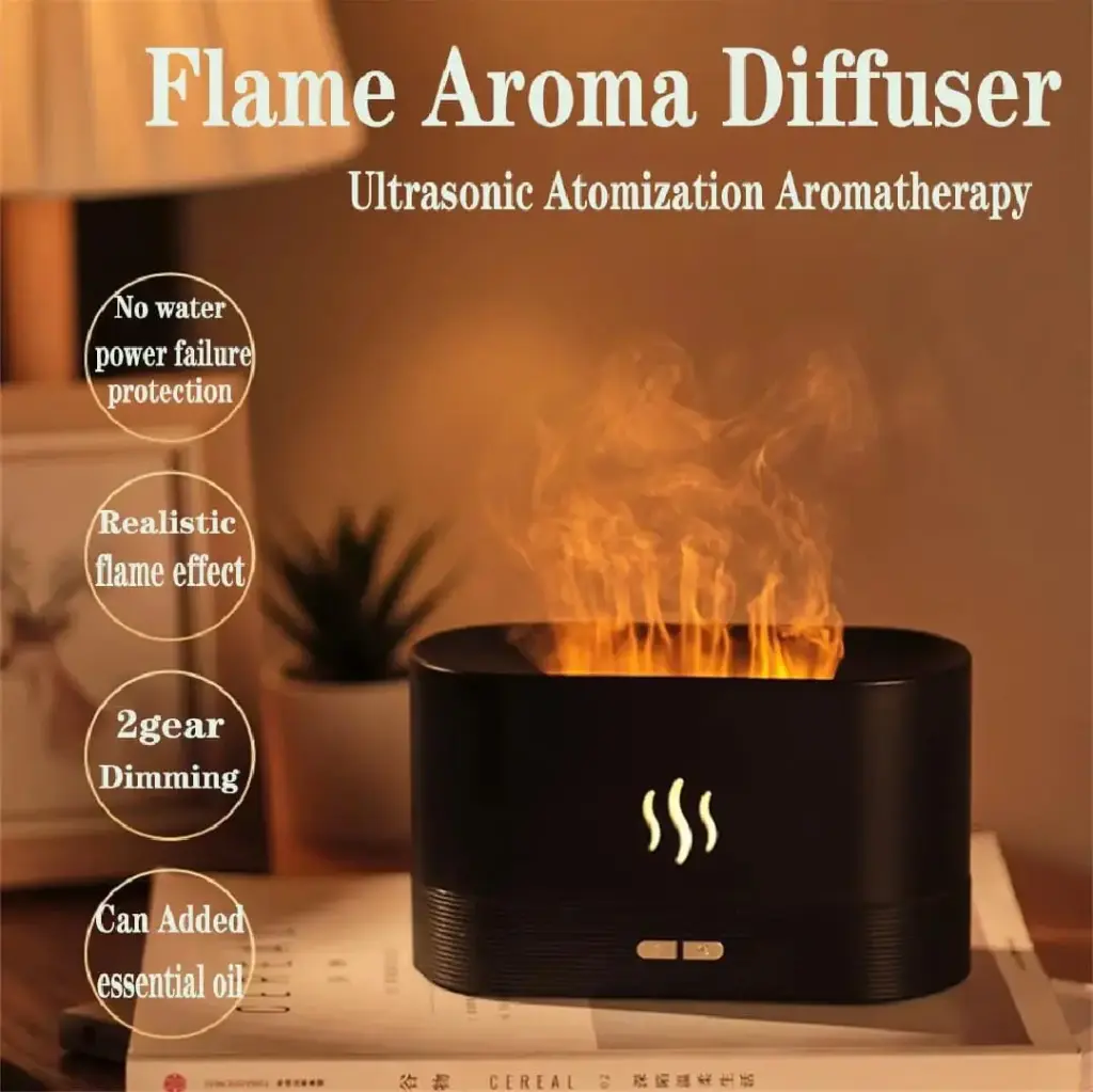 Colourful flame style Aroma Diffuser Humidifier  with fragrance