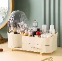 Big size cosmetic and 360° rotatable brush holder