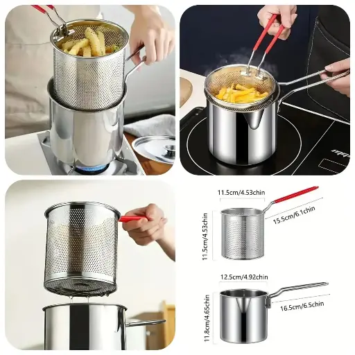 Stainless-Steel Deep Fryer Pot