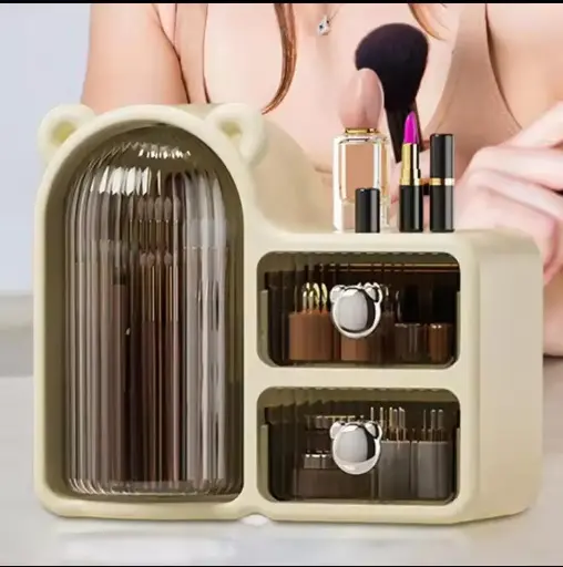 Cute 360° rotating Organizer with 2 drawers